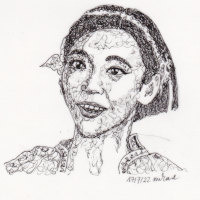 Qin Xiaoman from Detective L scribble portrait